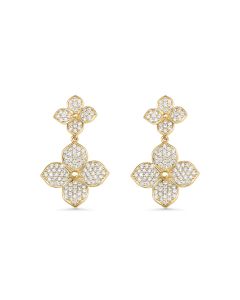 1.13 Cts White Diamond Earring in 14K Yellow Gold