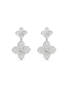 1.13 Cts White Diamond Earring in 14K White Gold