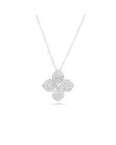 0.39 Cts White Diamond Pendant in 14K White Gold