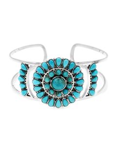 7 Ctw Turquoise Bangle in 925