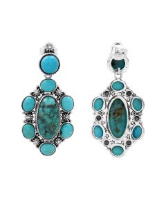 16.6 Ctw Turquoise Earring in 925