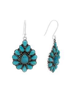 6.72 Ctw Turquoise Earring in 925