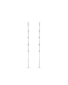 0.31 Cts Blue Diamond Earring in 14K White Gold