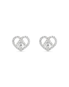 0.43 Cts White Diamond Earring in 14K White Gold