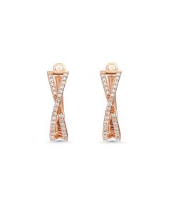 0.4 Cts White Diamond Earring in 14K Rose Gold