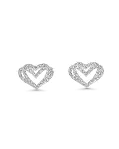 0.45 Cts White Diamond Earring in 14K White Gold