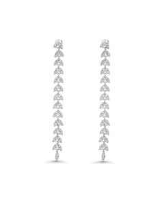 0.47 Cts White Diamond Earring in 14K White Gold