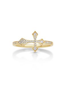 1.03 Cts White Diamond Ring in 14K Yellow Gold