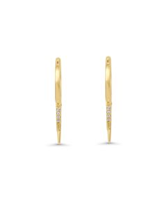 0.13 Cts White Diamond Earring in 14K Yellow Gold