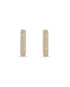 0.57 Cts White Diamond Earring in 14K Yellow Gold