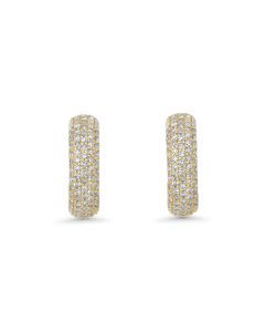 1.14 Cts White Diamond Earring in 14K Yellow Gold
