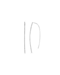 0.27 Cts White Diamond Earring in 14K White Gold