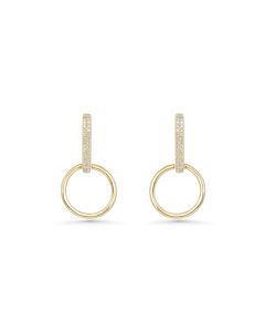 0.23 Cts White Diamond Earring in 14K Yellow Gold