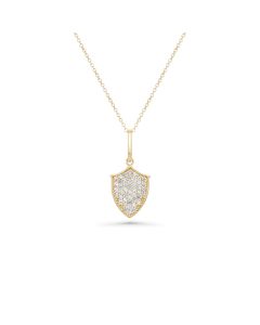 0.3 Cts White Diamond Pendant in 14K Yellow Gold