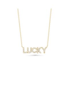 0.16 Cts White Diamond Necklace in 14K Yellow Gold