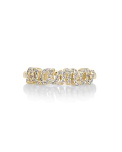 0.22 Cts White Diamond Ring in 14K Yellow Gold