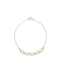 0.8 Cts White Diamond Bracelet in 14K Yellow Gold