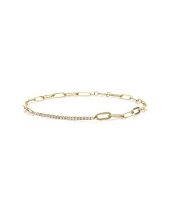 0.21 Cts White Diamond Bracelet in 14K Yellow Gold