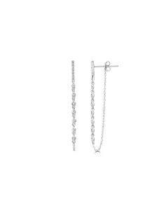 0.20 Cts White Diamond Earring in 14K White Gold