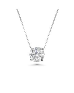 2.00 DEW Moissanite Necklace in 14K Yellow Gold