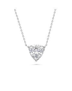 2.00 DEW Moissanite Solitaire Necklace in 14K Gold