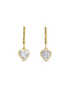 2.00 DEW White Moissanite Dangle Earring in 14K Gold