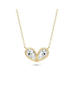 2.00 DEW Moissanite Necklace in 14K Gold