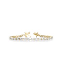10.20 DEW White Moissanite Tennis Bracelet in 14K Yellow Gold
