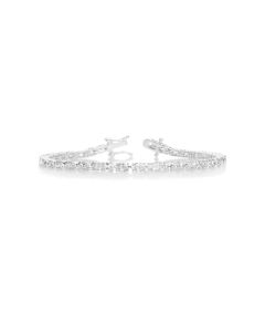 10.20 DEW White Moissanite Tennis Bracelet in 14K White Gold