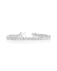 16.80 DEW White Moissanite Tennis Bracelet in 14K White Gold