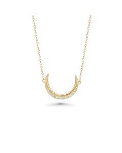 0.35 Cts Multi Color Diamond Necklace in 14K Yellow Gold