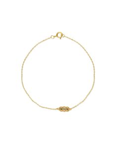 0.11 Cts Multi Color Diamond Bracelet in 14K Yellow Gold