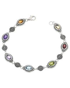5.59 Cts Multi Gemstone Bracelet in 925