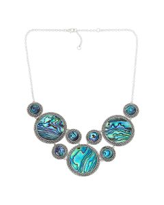64.26 Cts Abalone Necklace in 925