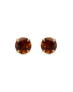 Citrine Stud Earring in 10K Yellow Gold