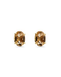 1.81 Cts Citrine Stud Earring in 10K Yellow Gold