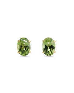 2.27 Cts Peridot Stud Earring in 10K Yellow Gold