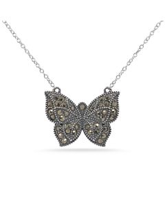 0.96 Cts Marcasite Necklace in 925