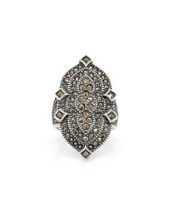 2.43 Cts Marcasite Ring in 925