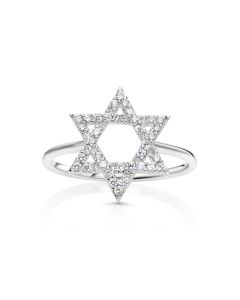 0.22 Cts White Diamond Ring in 14K White Gold