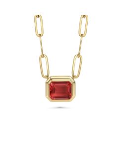 7.20 Cts Padparadscha Colored Doublet Quartz Necklace in Brass
