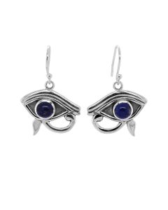 1.50 Cts Lapis Lazuli Eye of Horus Earring in 925