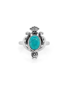 1.20 Cts Turquoise Ring in 925