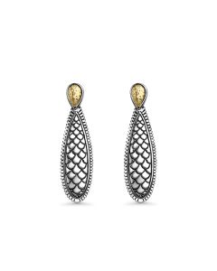 Dangle Earring in Two Tone 925 Silver