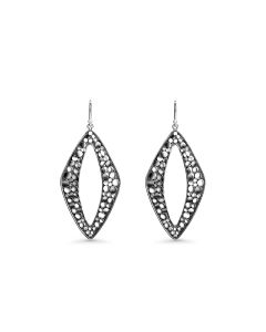 Marquise Elegance Dangle Earring in Oxidized 925 Silver
