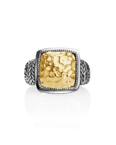 Statement Ring in Two Tone 925 Silver