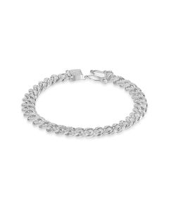 2.98 Cts CZ Bracelet in White Rhodium Plated 925 Sterling Silver