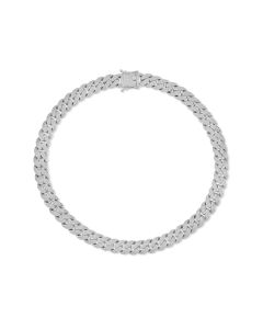 CZ Necklace in White Rhodium Plated 925 Sterling Silver