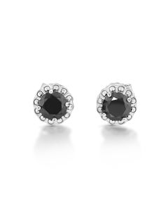 1.99 Cts Black Diamond Dangle Earring in 925 Sterling Silver