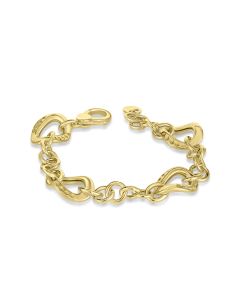 Italian Bracelet 7 Inch in Yellow Gold Plated 925 Sterling Silver
